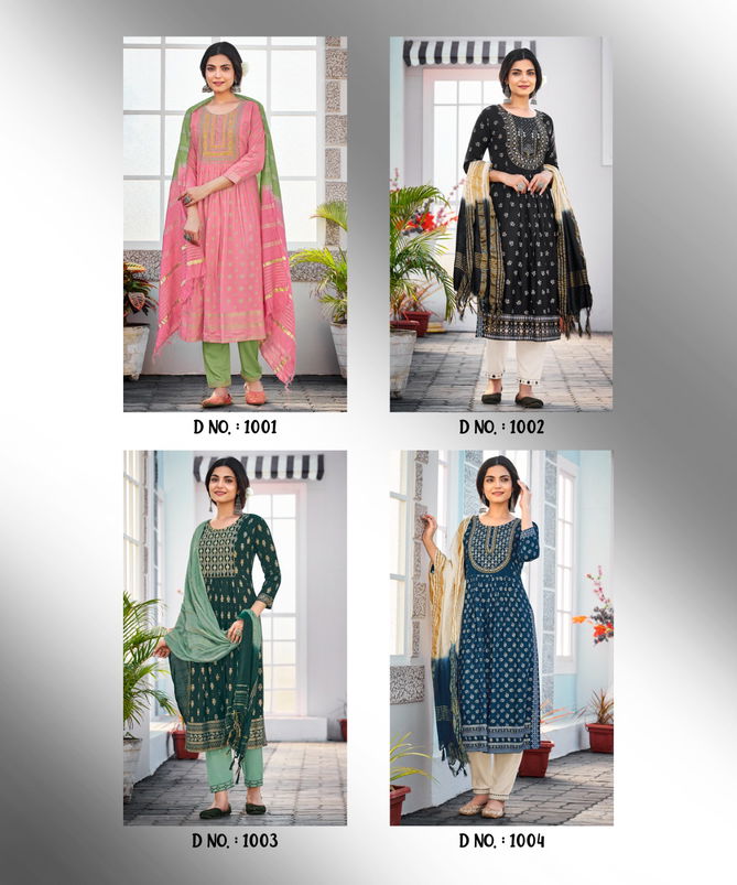 Siya By Rangjyot Jeavy Rayon Kurti With Bottom Dupatta Catalog